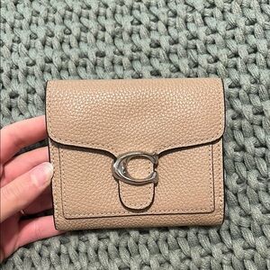 Coach Tan trifold leather wallet